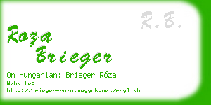 roza brieger business card